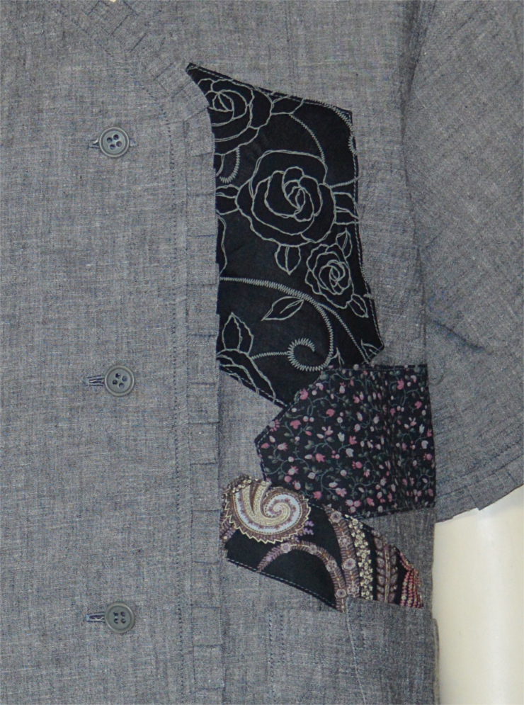 コットンタックブラウス(柄)