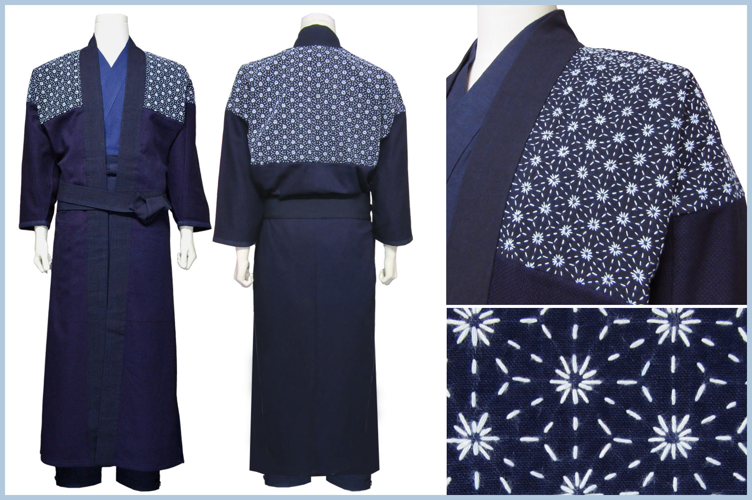 藍染のドンザ風羽織