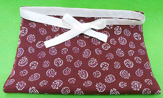 ほっかぶり柄 エンジ