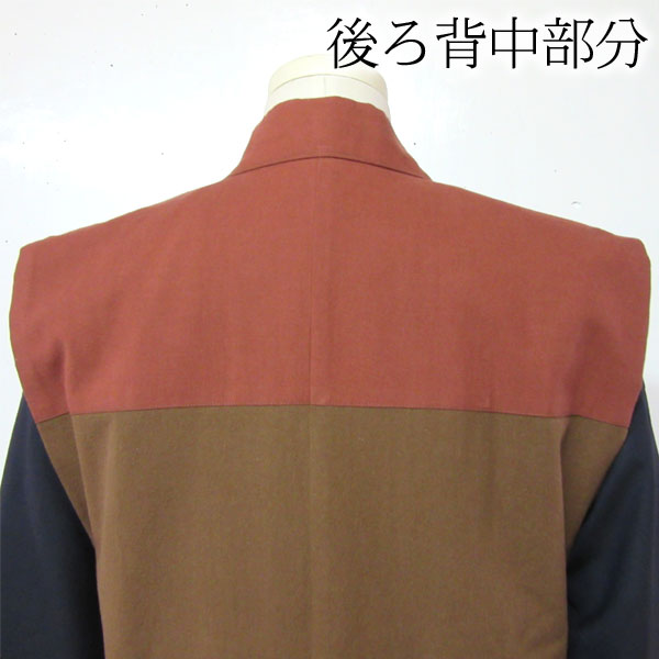 パッチワークリバーシブル羽織(ブラウン コール天×オレンジ)