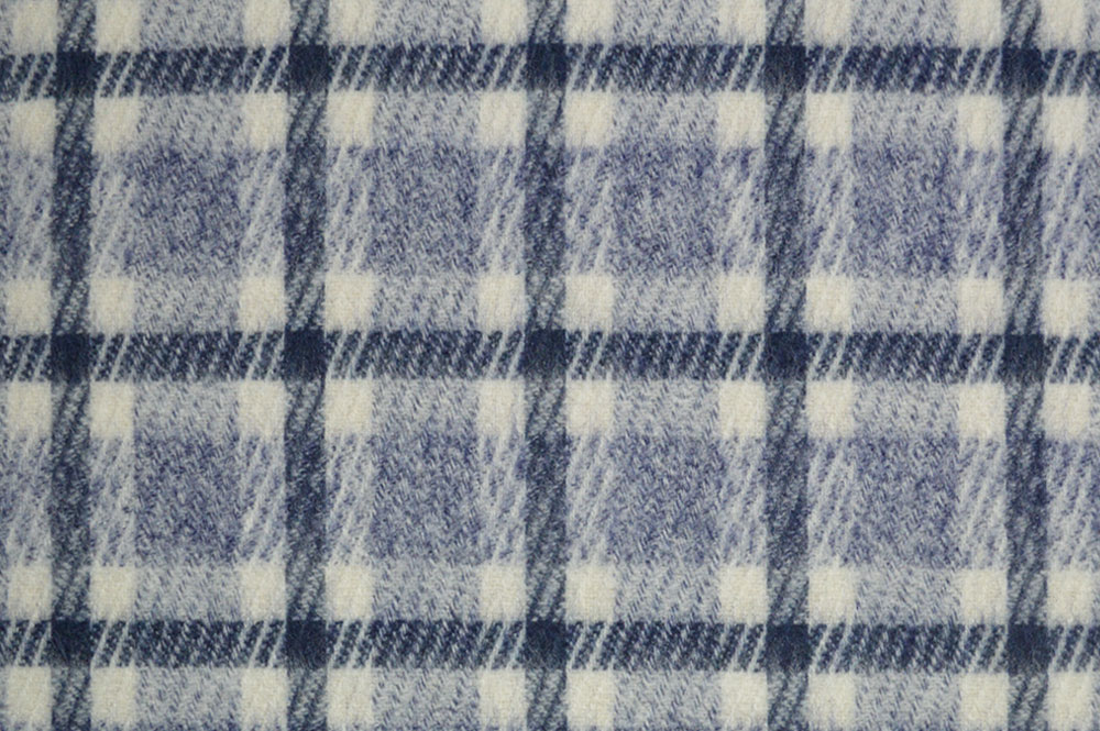 ねんねこ半纏 青チェック