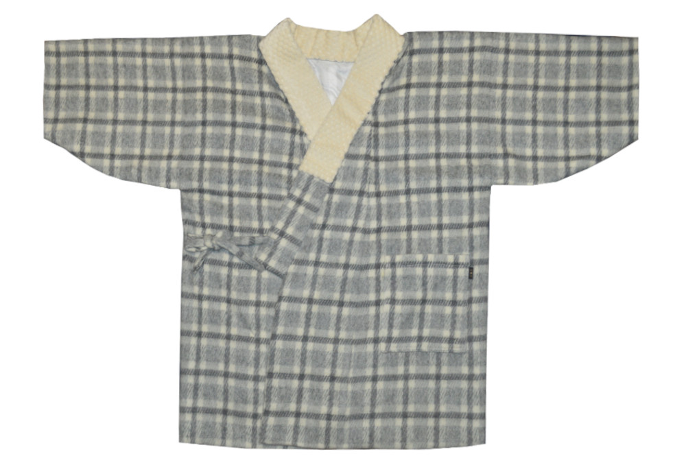 ねんねこ半纏 グレーチェック