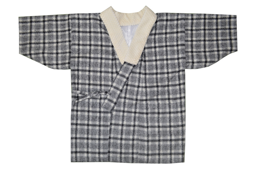 ねんねこ半纏 黒チェック